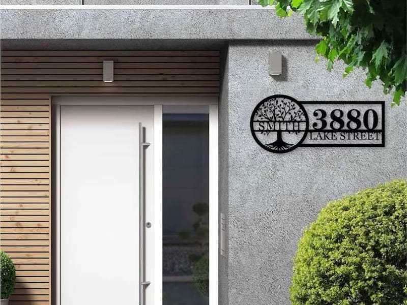 decorative numbers for house 04 Drill-mounted studs ensure perfect number alignment