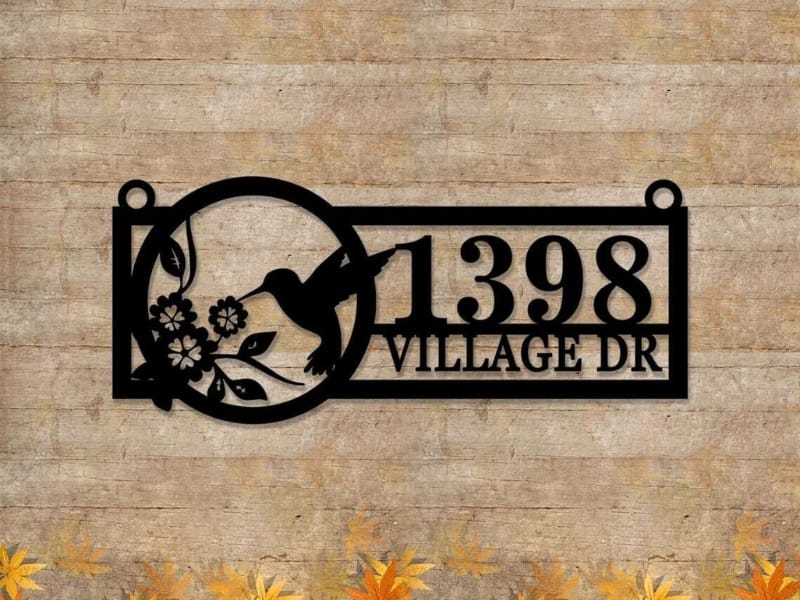 hanging address sign 06 Use weatherproof coatings to boost your sign’s durability