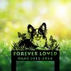 Outdoor Papillon dog remembrance sign in black finish – cemetery garden tribute