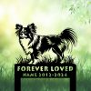 Personalized Papillon Dog Grave Marker – Standing Silhouette Memorial Stake by DINOZOZO