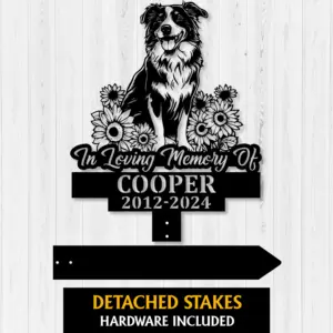 Personalized Australian Shepherd Memorial Sign