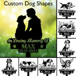 Personalized Beagle Dog Memorial Sign