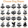 Grid of dog memorial designs with various poses and themes, labeled with names and years.