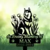 A black silhouette of a husky surrounded by flowers, with the text 'In Loving Memory Of MAX 2016-2024' on a sign.