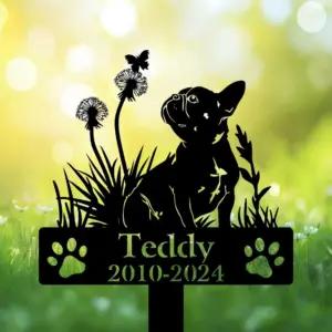 Personalized French Bulldog Memorial Sign