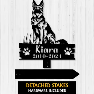 Personalized German Shepherd Memorial Sign
