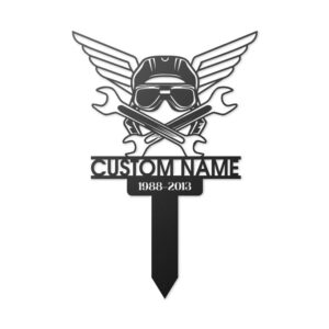 Aircraft Technician Memorial Garden Stake — Laser-Cut Steel