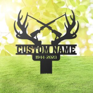 Deer Hunting in Heaven Memorial Grave Marker Stake