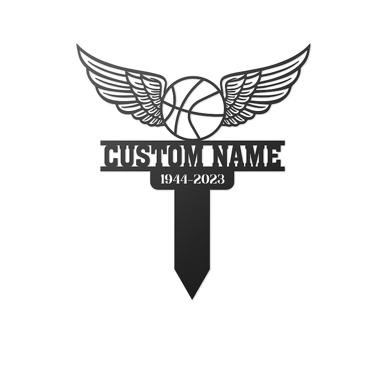 Basketball Player Memorial Grave Marker Stake Basketball Player Memorial Grave Marker Stake