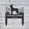 Personalized Boston Terrier Memorial Garden Stake
