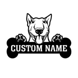 Personalized Bull Terrier Metal Wall Sign