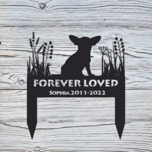 Custom Chihuahua Memorial Garden Stake Sign