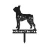 Custom Boston Terrier Memorial Stake Metal Sign