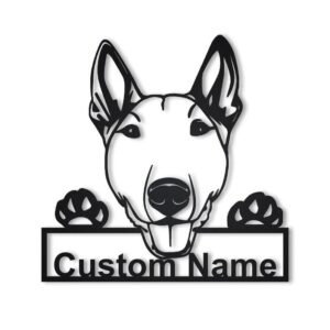 Custom Bull Terrier Metal Wall Art Sign