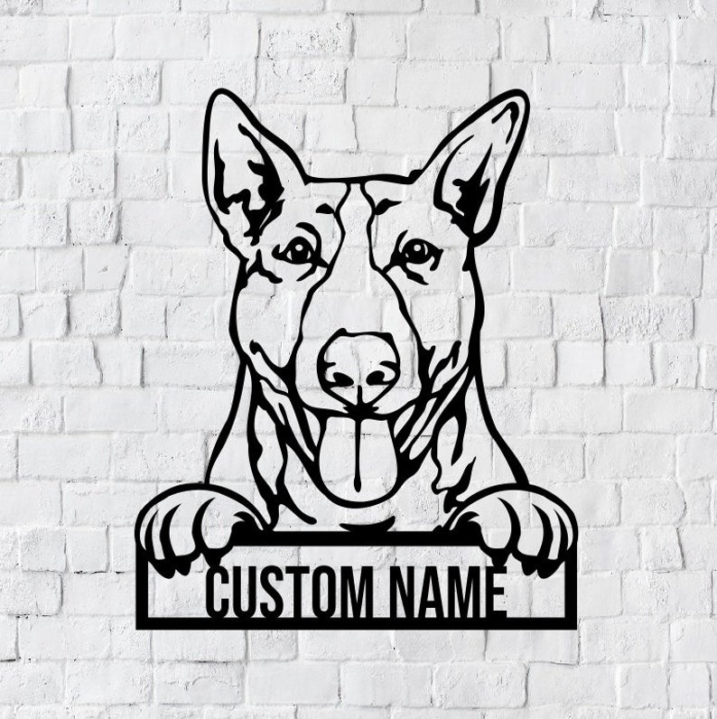 Custom Metal Bull Terrier Sign