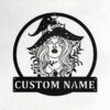 Custom Witch Halloween Metal Wall Art Sign