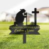 Firefighter Kneeling at Cross Memorial Grave Marker Firefighter Kneeling at Cross Memorial Grave Marker