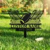 Floral Football with Wings Grave Marker Floral Football with Wings Grave Marker