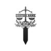 Floral Lawyer Grave Marker Metal Garden Stake Floral Lawyer Grave Marker Metal Garden Stake