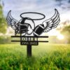 Personalized Football Player Grave Marker Garden Stake
