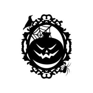 Halloween Pumpkin Metal Wall Art Sign