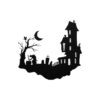 Haunted House Metal Sign for Halloween Home Decor