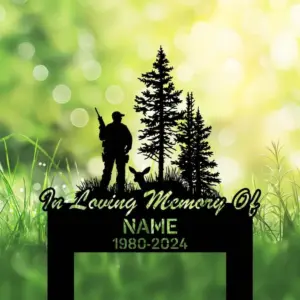 Personalized Hunting Memorial Garden Stake