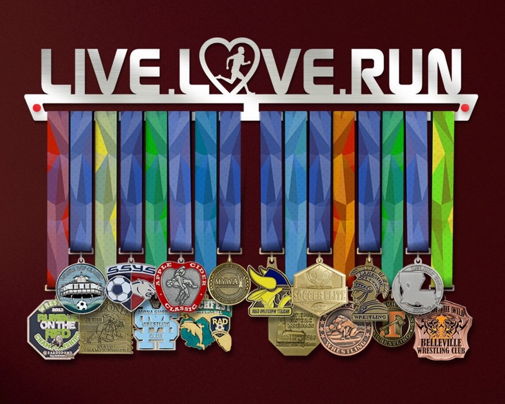 Live Love Run Medal Hanger Display for Runners