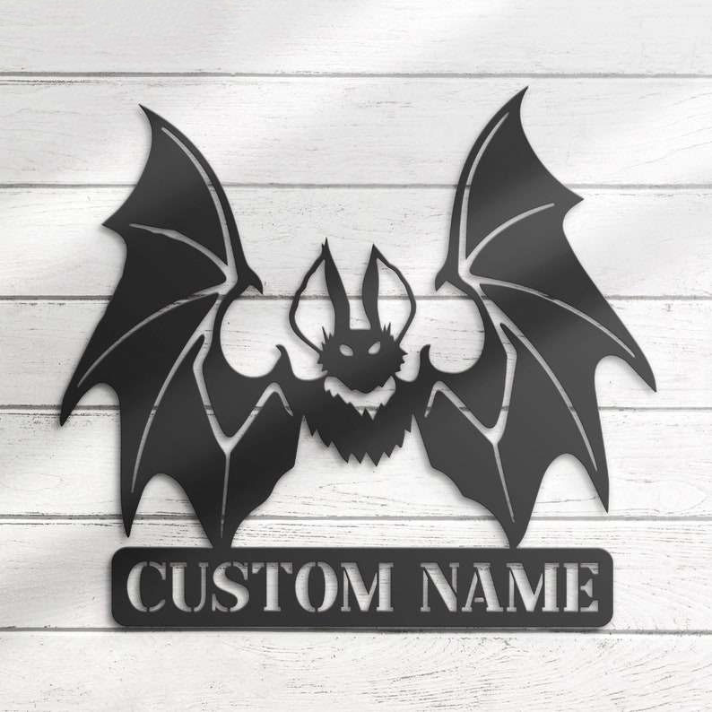 Personalized Bat Dracula Metal Sign for Halloween Decor