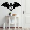 Personalized Bat Metal Monogram Sign for Halloween