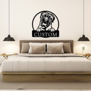Personalized Bullmastiff Custom Metal Wall Art Sign