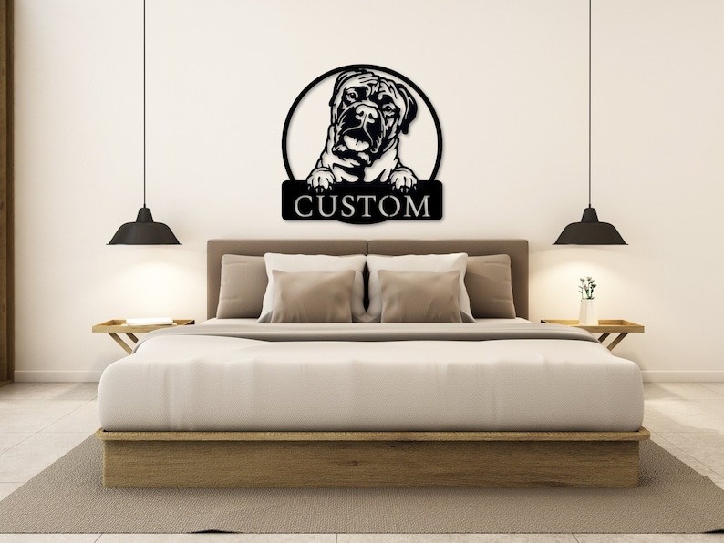 Personalized Bullmastiff Custom Metal Wall Art Sign