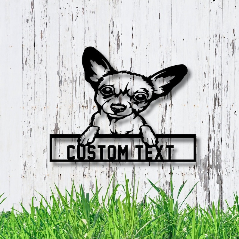 Personalized Chihuahua Metal Sign