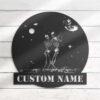 Personalized Skeleton Couple Dance Moon Metal Sign