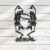 Personalized Couple Skeleton Dancer Metal Sign