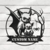 Personalized Mom Bat Metal Wall Art Halloween Decor
