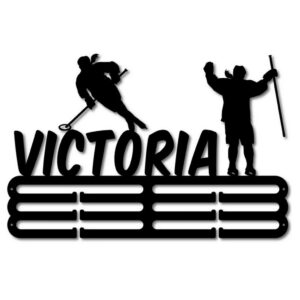 Personalized Ringette Medal Hanger with 12 Hooks