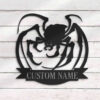 Personalized Spider Metal Sign Halloween Home Decor