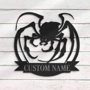 Personalized Spider Metal Sign Halloween Home Decor