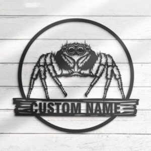Personalized Spider Metal Wall Art for Halloween Home Decor