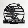 Personalized US Basketball Player Metal Wall Art Sign