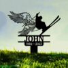 Skier With Wings Memorial Grave Marker Garden Stake