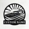 Personalized Speed Boat Metal Wall Art