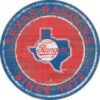 Texas Rangers Est. 1972 Classic Metal Baseball Sign Texas Rangers Est. 1972 Classic Metal Baseball Sign