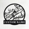 Personalized Trombone Metal Name Sign for Music Room Decor Personalized Trombone Metal Name Sign for Music Room Decor