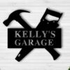 Personalized Wood Workshop Metal Name Sign for Dad