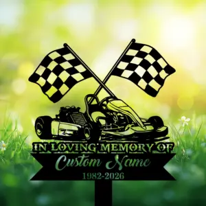 Custom Go Kart Memorial Garden Stake
