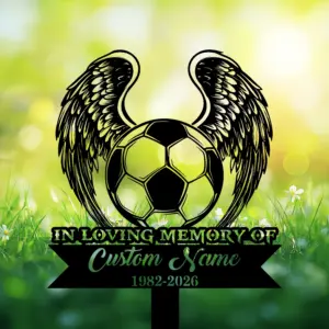 Personalized Soccer Memorial Garden Stake