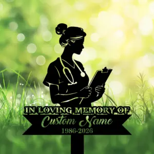 Personalized Nurse Memorial Metal Sign