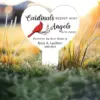 123 Heart-shaped memorial yard sign reading “Cardinals appear when Angels are near – Forever In Our Hearts Ryan A. Lambert 2001-2023” with a red cardinal image in grass